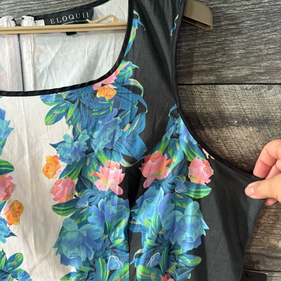 Eloquii Romantic Lush Floral Sleeveless Dress Vibrant Casual Plus Size 22 - Picture 4 of 10